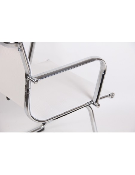 Sillón de oficina MAX NEW, fijo, malla blanca