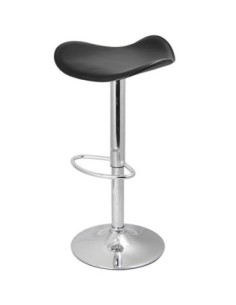 Taburete SAMBA (M), cromado, nappel negro