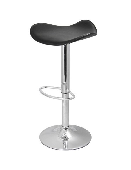 Taburete SAMBA (M), cromado, nappel negro