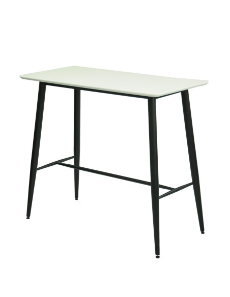 Mesa NITRA, alta, metal, tapa blanca, 120 x 60 cms